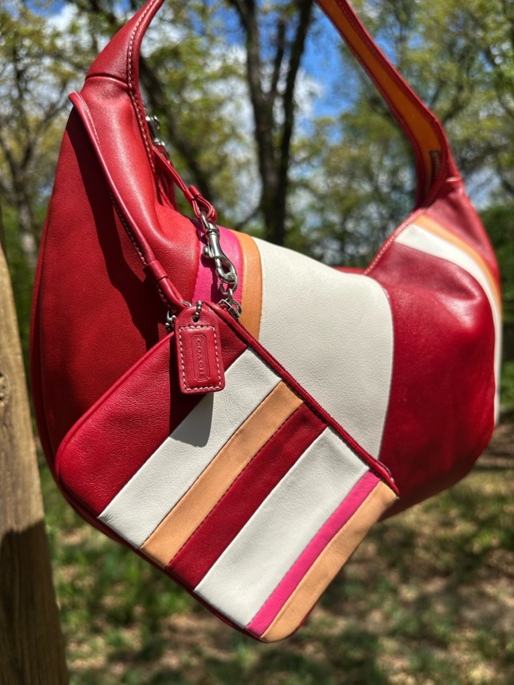 Coach Vintage Special Edition Striped Ergo Bag & Wristlet